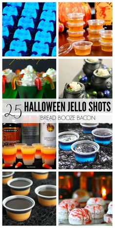 halloween jello shots collage with text overlay