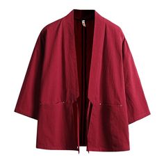 PRICES MAY VARY. SIZE ATTENTION: THIS MEN'S KIMONO CARDIGAN IS SLIM TYPE, SUGGEST TO BUY ONE OR TWO SIZE UP. Please refer the size chart carefully before purchase the yukata for men. Features: Seven Sleeves, 3/4 Sleeve, Slim fit style, Solid color, Lightweight, Two front pockets, Japanese style clothing, Vintage coat. The men's linen kimono jacket can matches kinds of clothes: t-shirts, shorts and pants. Soft & Breathable: This traditional japanese haori for men is made of high quality cotton an Gilet Kimono, Streetwear Plus Size, Winter Kimono, Japanese Jacket, Boho Print Dress, Island Outfit, Male Kimono, Cardigan Kimono, Streetwear Mode