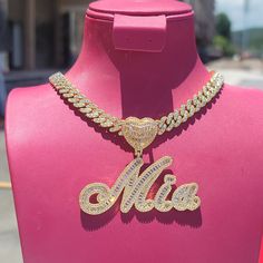 Material: Copper; Color: Gold,White Gold,Rose Gold; Chain Length: 14",16",18",20",22"; Process: Gold Plated; Recipient: Women, Mom, Wife, Girl Friend, Children; Necklace Type: Name Necklace; Brand: Silviax Jewelry; Item: 2023NE0249.   Express your individuality and craft a personalized name necklace that makes a bold statement, sure to capture attention. Create a unique piece that reflects your personality and stands out in simplicity.Our classic,hand-crafted personalized name necklaces that rem Mother's Day Heart Necklace With Chain, Personalized Heart Chain Necklace For Valentine's Day, Trendy Personalized Chain Necklace For Valentine's Day, Personalized Heart Pendant Chain Necklace For Valentine's Day, Heart-shaped Metal Name Necklace, Ice Heart, Paypal Credit Card, Photo Necklace, Credit Card Numbers