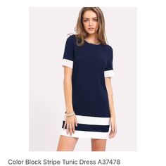 Navy And White Nwot Chic Blue Shift Mini Dress, Mode Ab 50, Striped Tunic Dress, Short Sleeve Shift Dress, Striped Shift Dress, Makijaż Smokey Eye, Shift Dress Black, Mini Dress Casual, 가을 패션