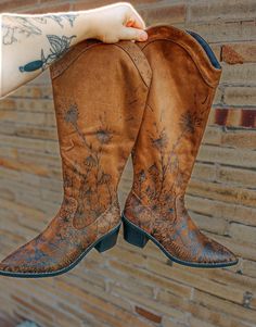 Sizes 5-8, and 10.  Get this design or tell me what you would like on them!  This is the only color option. Brown Knee-high Boots For Ranch In Fall, Brown Knee-high Boots For Western-themed Events In Fall, Fitted Brown Knee-high Boots For Western-themed Events, Western Style Brown Knee-high Boots For Spring, Brown Western Knee-high Boots For Spring, Laney Wilson, Cowgirl Horse, Lainey Wilson, Felt Boots