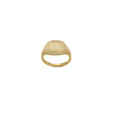 Pave Diamond Pinky Ring 14K Yellow Gold 0.53 Carats of Diamonds 11/16" Height Additional sizes are available as special orders. Please contact our boutiques. Oval 14k Gold Signet Ring With Pave Setting, Yellow Gold Signet Ring With Pave Setting, Yellow Gold Oval Dome Ring With Pave Setting, 14k Gold Oval Ring With Pave Setting, Classic 14k Gold Signet Ring With Pave Setting, Oval 14k Gold Ring With Pave Setting, Yellow Gold Dome Ring With Brilliant Cut, 14k Gold Signet Ring With Pave Setting, Gold Oval Rings With Pave Setting