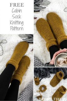 the knitting pattern is for socks, mittens and gloves that are knitted in two different colors