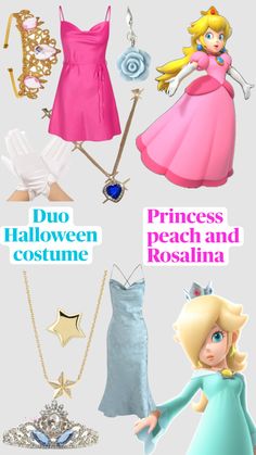 princesses, peach and rosanna are featured in this poster