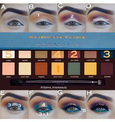 Love the deep tones I wish I could try this palette out just so I can see for myself if it's really that bad to work with Subculture Palette Looks, Before And After Makeup, Make Up Looks, Eyeshadow Tutorial, Eye Shadow Palette, Makeup Goals, Makeup Designs, Glam Makeup, Love Makeup