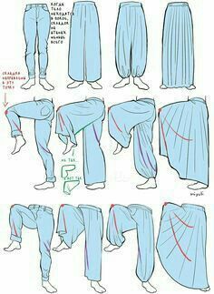 the instructions for how to wear pants with no shoes on them, including one leg and two