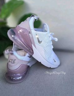 Girly Shoes Sneakers, Gym Shoes For Women, Nike Air Max 270 White, Shoes Board, White Violet, Shoe Wall, Jordan Shoes Retro