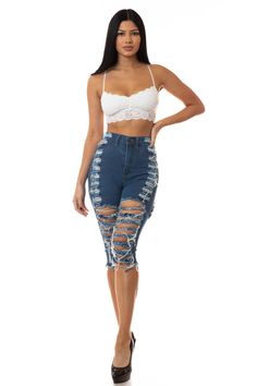 7018F – Angel Brinks Boutique Collection, Capri Jeans, Stretch Fabric, Two Piece Skirt Set, Bodycon Dress, Ready To Wear, Boutique, Clothes Design, How To Wear