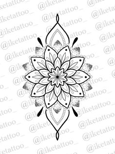 a black and white drawing of a flower on a white background with the words,