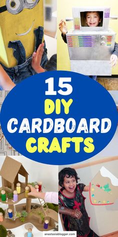 15 diy cardboard crafts for kids that are fun and easy to do with them