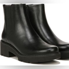 Feel On Top Of The World In These Always-Comfortable Ankle Chelsea Boots For Women. Synthetic Upper With A Round Toe. Side Zip Closure And Elastic Goring For Extra Flexibility. Contour+ Comfort Technology For A Premium Fit And All-Day Comfort Experience. Lug Sole. Non-Slip Outsole. 0.75-Inch Platform, 2.25-Inch Block Heel. 4.72-Inch Boot Height; 8.82-Inch Circumference. Note: Measurements Based On Size 6m Boot. For Each Half Size Larger, Shaft Height Increases By 0.12 Inches, Circumference By 0. Ankle Chelsea Boots, On Top Of The World, Naturalizer Shoes, Top Of The World, Boots For Women, Lug Sole, Side Zip, Chelsea Boots, Block Heels