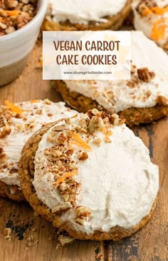 vegan carrot cake cookies with cream cheese frosting