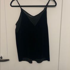 Great Going Out Top Or To Wear To Dinner! Nice Detail On The Top Of Shirt. Never Worn. Chic Black Camisole For Layering, Black Cami Top For Night Out, Going Out Tops, On The Top, Black Top, The Top, Going Out, Womens Tops, Velvet