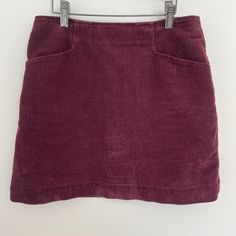 This Corduroy Skirt Is A Deep Burgundy Color With A Zip Closure In The Back And Pockets. Super Cute Paired With Sweaters And Sheer Tights For Fall. About 15in Long. Nwot Brand: Ag Size: 26r Material: 100% Cotton Sheer Tights, Deep Burgundy, Corduroy Skirt, Burgundy Color, Red Purple, Womens Skirt, Tights, Size 2, Super Cute