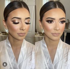 Bridesmaid Makeup Hooded Brown Eyes, Makeup With Natural Lashes, Prom Makeup For Brown Eyes 2024, Wedding Makeup For Brown Eyes Bridal Dramatic, Bridal Makeup For Dark Brown Eyes, Baptism Makeup Ideas, Brown Eye Glam Makeup, Heavy Makeup Look Wedding, Glam Bride Makeup Brown Eyes