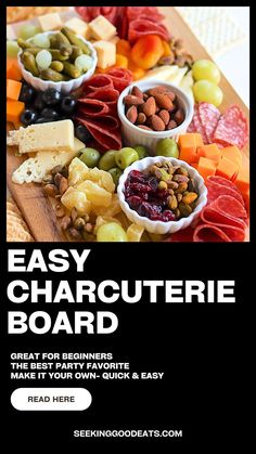 the easy charcuterie board is ready to be eaten