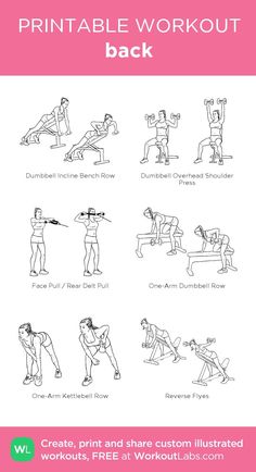 the printable workout poster is shown with instructions for how to do an arm press