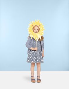 I know this is a pic of a little girl, but you could easily do this with a boy.  How cute to create animal cut outs for playtime.      Il Mondo di Ingrid: Stella McCartney Kids SS13 collection Costume Lion, Mask Photo, Cardboard Mask, Kids Milk, Stella Mc, Kids Summer Fashion, Stella Mccartney Kids, Childrens Fashion, Mini Fashion