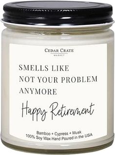 Retirement Gifts for Women, Men 2024 - Funny Retirement Gifts Coworker Boss Teacher Nurse Manager BFF, Retirement Candle Decoration, Farewell Gifts Humorous Funny Farewell Leaving Gifts | Made in USA Retirement Gift Ideas For Coworker, Retirement Decor, Customer Appreciation Gifts, Retirement Decorations, Farewell Quotes, Nurse Manager, Candle Decoration, Funny Retirement Gifts