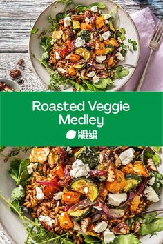 roasted veggie medley on a white plate