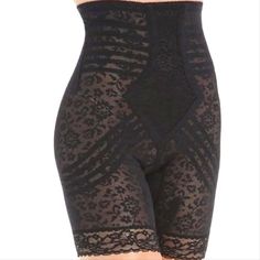 77% Nylon, 23% Spandex Machine Wash Warm No Bleach Hang Dry Do Not Iron Leg Shaper - Enhance Your Best Assets While Slimming Your Entire Body. Gripper Stretch Lace Bottom Eliminates Thigh Bind, While The Exclusive Contour Bands Shape The Waist, Hips, Back, And Derriere. Smooth Seamless Finish - Look And Feel Your Best. The Smooth Seam Finish Lets You Wear Your Favorite Slim-Fitting Outfit Without The Fear Of Lines Showing Through. High Waisted Flattering High Waist Smooths Away Midriff Bulge, An Black Bottoms With Built-in Shorts, Full Coverage, Black Fitted Briefs, Black Compression Shapewear Brief, Black Fitted Shapewear With Short Leg, Elegant Full Coverage Black Bottoms, Black Fitted Shapewear Bottoms, Elegant Black Full Coverage Bottoms, Fitted Black Bottoms Mid-thigh Length, Fitted Black Shapewear Shorts