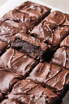 a close up of a cake with chocolate frosting