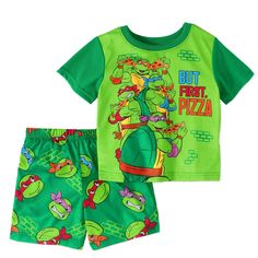 Green Cotton Sets With Character Print, Playful Green Sets With Character Print, Green Cotton Sleepwear With Graphic Print, Green Printed Sets For Sleepovers, Shorts Pajamas, Christmas Pajamas Kids, Kickee Pants, Couple Cartoon, Train Hard