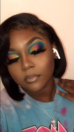 Summer Acrylic Nails Coffin, Makeup Looks For Black Women, Extraordinary Makeup, Makeup Carnaval, Makeup Baddie, Flawless Face Makeup, Brown Girls Makeup, Dark Eye Makeup