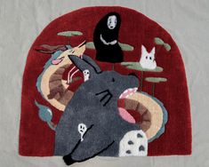 a rug with an animal design on it