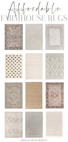 the ultimate guide to choosing rugs for every room in your home, including flooring and