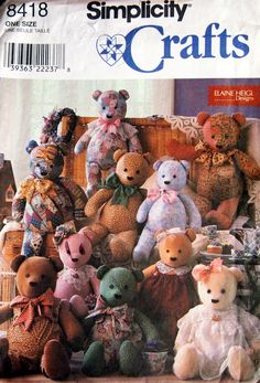 a group of stuffed animals sitting on top of a table