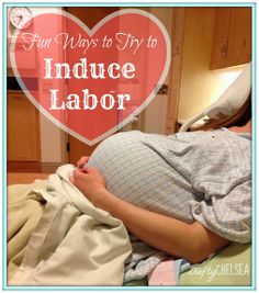 a pregnant woman laying in bed with the words fun ways to try to reduce labor