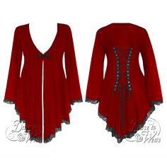 Be your own Valentine by wrapping yourself in our Embrace Sweater in Ruby Rune! You will LOVE the Chinese “frog” clasp in front of your heart and the corset lace-up in the back. Plus, until Feb 14, coupon code ILOVEME takes 15% off ALL styles in red, burgundy, and pink! <3    $56.09 w/coupon (orig. $84.99)   Sizes S - 5x.   Made (with love:) in USA.    http://darefashionusa.com/products/embrace-corset-sweater-ruby-rune  http://darefashionusa.com/products/embrace-corset-sweater-ruby-rune    #dare Gothic Winter Sweater, Gothic Long Sleeve Winter Tops, Gothic Long Sleeve Tops For Winter, Fitted Knit Wrap Sweater, Cozy Fitted V-neck Outerwear, Fitted Knit Wrap Cardigan, Fitted Long Sleeve Cardigan For Loungewear, Fitted Wrap Winter Outerwear, Fitted Winter Sweater For Loungewear