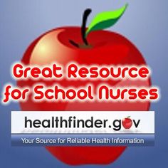 an apple with the words great resources for school nurses