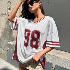 Super Cute And Stylish Ships In 5-10 Business Days Football Jersey Outfit, Floral Lace Shorts, Nike Tennis Dress, Jersey Outfit, Football Outfits, Gameday Outfit, Tennis Dress, Women T Shirts, Football Jersey