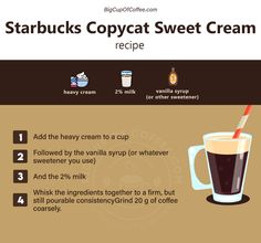 starbucks coffee recipe with instructions on how to make it