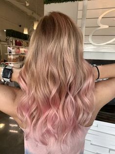 Pink Hair Highlights, Pink Hair Streaks, Becka Mack, Pink Ombre Hair, Light Pink Hair, Pink Blonde, Pink Blonde Hair, Hair Streaks