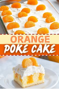 Orange Poke Cake - Insanely Good Creamsicle Poke Cake, Jello Fluff, Creamsicle Cake, Orange Jello, Jello Cake, Poke Cake Recipes, Poke Cakes, Jello Recipes, Coffee Cakes