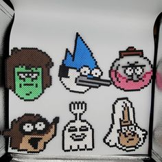 the pixel art has been made to look like characters