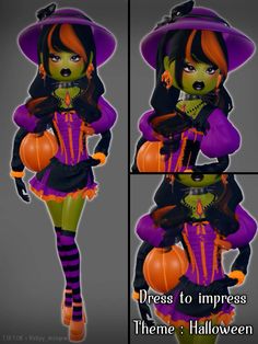 an animated image of a woman dressed as a witch