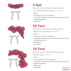 the instructions for how to make a flower arch with pink flowers on top and bottom