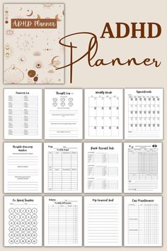 Habit Tracker Bullet Journal Planner Section Ideas, Adulting Planner, Neurodivergent Planner, Printables For Adults, Avoid Distractions, Planner Pdf, Memo Boards, Planner Printables Free, Planner Templates