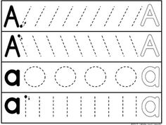 the letter a worksheet for children to practice their handwriting and writing skills, including letters