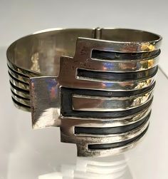 Alfredo Villasana Mexico Sterling Silver Modernist Cuff Clamper Bracelet Click the link to purchase💰⬇️ #brutalist #bracelet #cuff #modernist #jewelry #vintage #affiliate #ad House Harkonnen, Brutalist Jewelry, Modernist Jewelry, Bracelet Cuff, Jewelry Vintage, Alfredo, Click The Link, Cuff, Bracelet