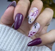 Fall Nail Trends, Long Nail Designs, Pastel Nails, Fall Nail, Nail Designs Spring, Floral Nails, Fall Nail Designs, Easy Nail Art, Types Of Nails