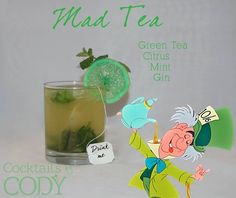 there is a green tea with mint in it