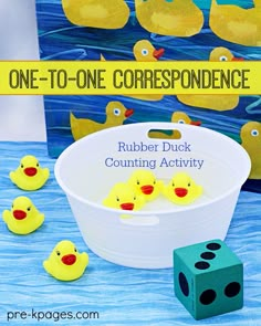 one - to - one correspondence game with rubber duck counting activity