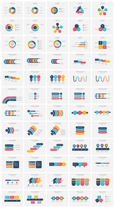 a large poster with many different types of lines and shapes in various colors on it