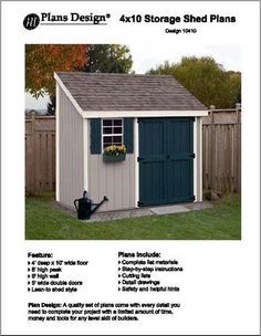 the plans for a garden shed are shown in this manual, with instructions to build it