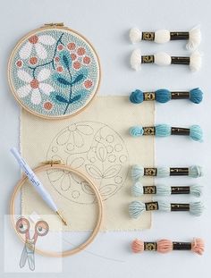 the embroidery kit is ready to be sewn